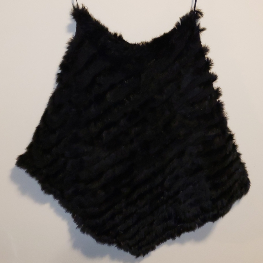 Jennifer J Genuine Fur poncho